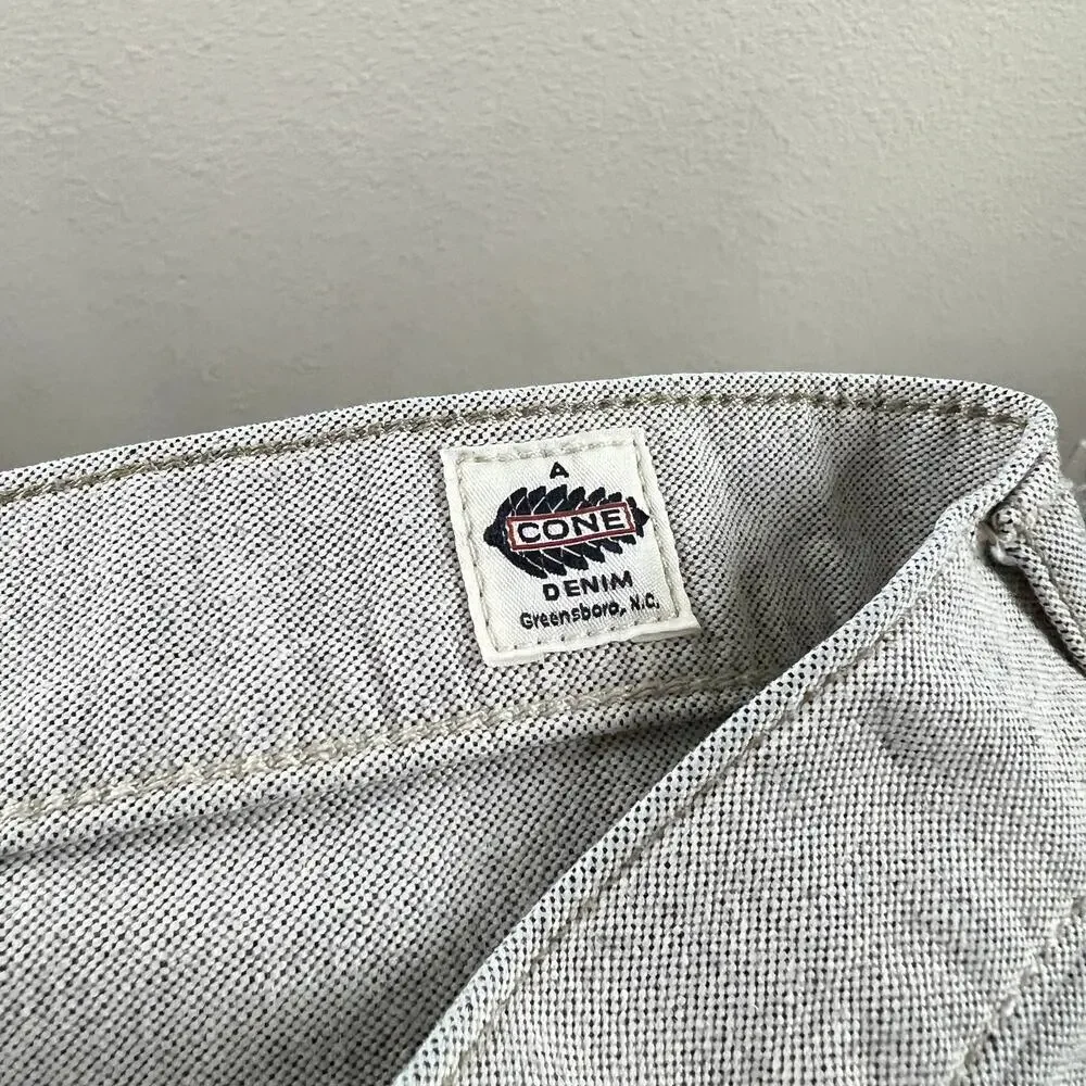 Abercrombie & Fitch Skinny Jeans Cone Denim Men's 31x32 Sandstone White Gray